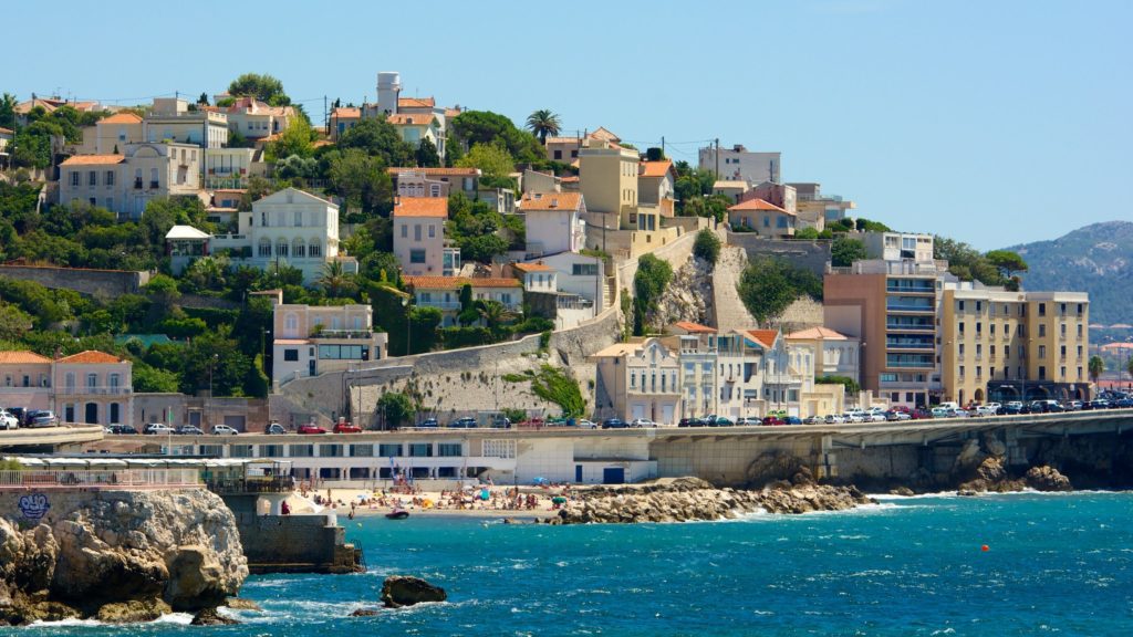 le bord de mer à Marseille