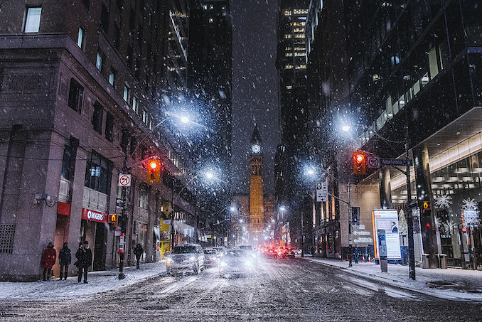 Déménager à Toronto: un quartier à l'hiver